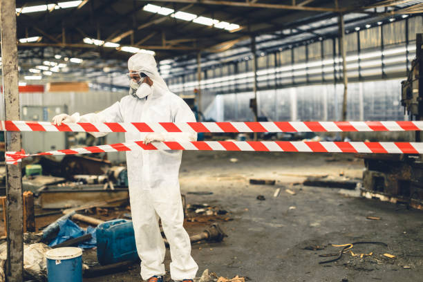 Professional Biohazard technician working in Davis, NC